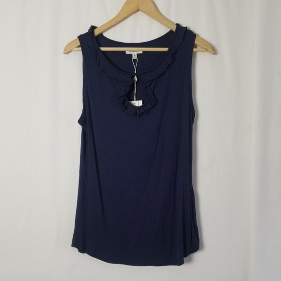 NWT Max Studio navy sleeveless top size M (145) - Picture 6 of 6
